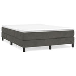 ZNTS Bed Frame Dark Grey 135x190 cm Double Velvet 3121191