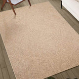 Rug ZIZUR 120x120 cm Jute Look Indoor and Outdoor 4006162