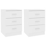 ZNTS Bedside Cabinets 2 pcs White 38x35x56 cm Engineered Wood 800451