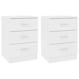 ZNTS Bedside Cabinets 2 pcs White 38x35x56 cm Engineered Wood 800451