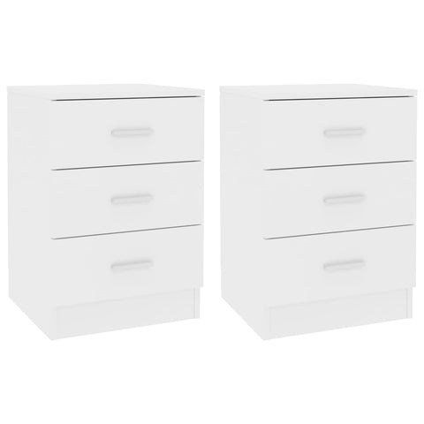 ZNTS Bedside Cabinets 2 pcs White 38x35x56 cm Engineered Wood 800451