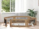 Dog Gate with Stands 6 pcs Artisan Oak 100 x 60 cm 892126