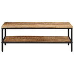 Coffee Table 100x50x35 cm Solid Rough Wood Mango 374069