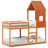 Bunk Bed without Mattress Wax Brown 90x200 cm Solid Wood Pine 3281999