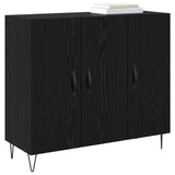 Sideboard Black Oak 90 x 32.5 x 80 cm Engineered Wood 879584