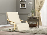 Wooden Lounging Chair Deck Relaxing Recliner Lounge Seat with Adjustable Footrest & Removable T3398P328107