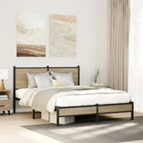Metal Bed Frame without Mattress Sonoma Oak 140x200 cm 4007869