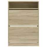 Shoe Cabinet with 2 Flip-Drawers Sonoma Oak 80x34x116 cm 3214408