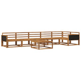 Outdoor Sofa Set 7 pcs Natural Solid Acacia Wood 3382612