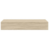 Wall-mounted Drawer Shelf Oak 60x23.5x10cm MDF 330261