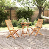 Folding Bistro Set Folding 3 pcs Brown Solid Acacia Wood 3375692