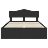 Bed Frame with Drawer Black 140 x 190 cm Engineer Wood 3413006