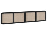 Headboard with Headboard Black 200 x 55 x 3 cm Rattan 42011573