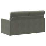 2 Seater Sofa Light Grey 150 x 81 x 82 cm Corduroy Fabric 42041100