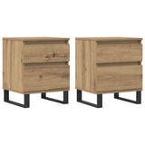 Bedside Cabinets 2 pcs Artisan Oak 40x35x50 cm Engineered Wood 857439