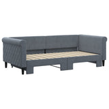 Daybed with Trundle without Mattress Dark Grey 90x190 cm Single 3197862