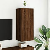 TV Wall Cabinet Brown Oak 40.5x30x90 cm Engineered Wood 836930