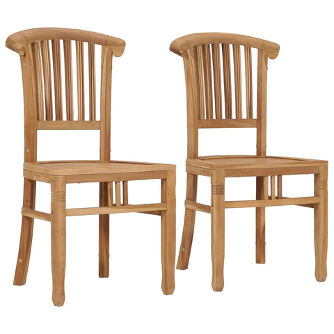 ZNTS Garden Chairs 2 pcs Solid Teak Wood 49433