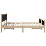 Bed Frame with Headboard Black 180 x 200 cm Fabric 3394250