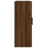 Wall Mounted Cabinet Brown Oak 69.5x34x90 cm Engineered Wood 830411