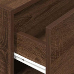 ZNTS Cabinet with 2 Drawers Brown Oak 60x31x40 cm Engineered Wood 858833