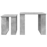 Coffee Table Set 2 pcs Concrete Grey Engineered Wood 8000127