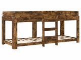 Bunk Bed for Kids Smoked Oak 75 x 190 cm Engineered Wood 3410543