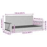 Swing Bench Beige 119x56x48 cm Poly Rattan 365628
