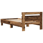 ZNTS Bed Frame Old wood Solid wood 90 x 190 cm Sturdy Rectangular 863805