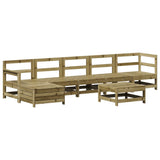 ZNTS 7 Piece Garden Lounge Set Impregnated Wood Pine 3250619