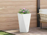 Planter 2 pcs White 30 x 30 x 75 cm Steel 883769
