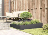 Garden Planter Black 100 x 100 x 50 cm Cold-rolled Steel 873585