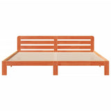 Bed Frame without Mattress Wax Brown 180x200 cm Super King Solid Wood Pine 855560