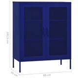 Storage Cabinet Navy Blue 80x35x101.5 cm Steel 336172