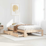 Bed Frame without Mattress 90x200 cm Solid Wood Pine 3309008
