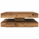 Coffee Table 360-Degree Rotatable Old Wood 90x90x34.5 cm 3321358