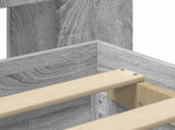 Bed Frame with Storage Grey Sonoma 140 x 200 cm Engineered Wood 3433963