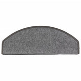 Stair Mats 10 pcs 65x24x4 cm Dark Grey Half Round Large 149753