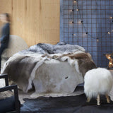 Real Cowhide Rug Brown and White 180x220 cm 376703