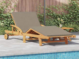 Sun Lounger 2 pcs Taupe 200 x 67 x 84 cm Solid Acacia Wood 3325182
