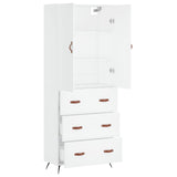 Highboard White 69.5x34x180 cm Engineered Wood 3195819