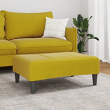 Footstool Yellow 77x55x31 cm Velvet 4007379