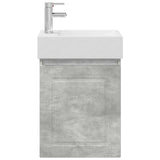 Bathroom Vanity Unit with Tap Concrete Grey 45.5 x 22.5 x 84 cm 889504