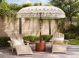 Balinese Parasol with Base 180-190 cm Cream and Brown 3433018