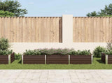 Garden Raised Bed Brown 240x80x45 cm Galvanised Steel 45714