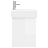 Bathroom Vanity Unit with Tap High Gloss White 889445