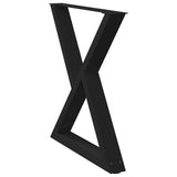Dining Table Legs 2 pcs Black 80x cm Steel 4012728