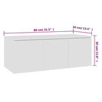 TV Cabinet White 80x34x30 cm Engineered Wood 801859
