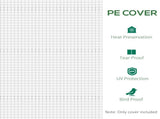 Greenhouse Replacement Cover ONLY Winter Garden Plant PE Cover with Roll-up Windows Door, 6 x 3 x 2m T3398P314745