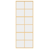 Sliding Door Gold 76x205 cm Clear ESG Glass and Aluminium 155166